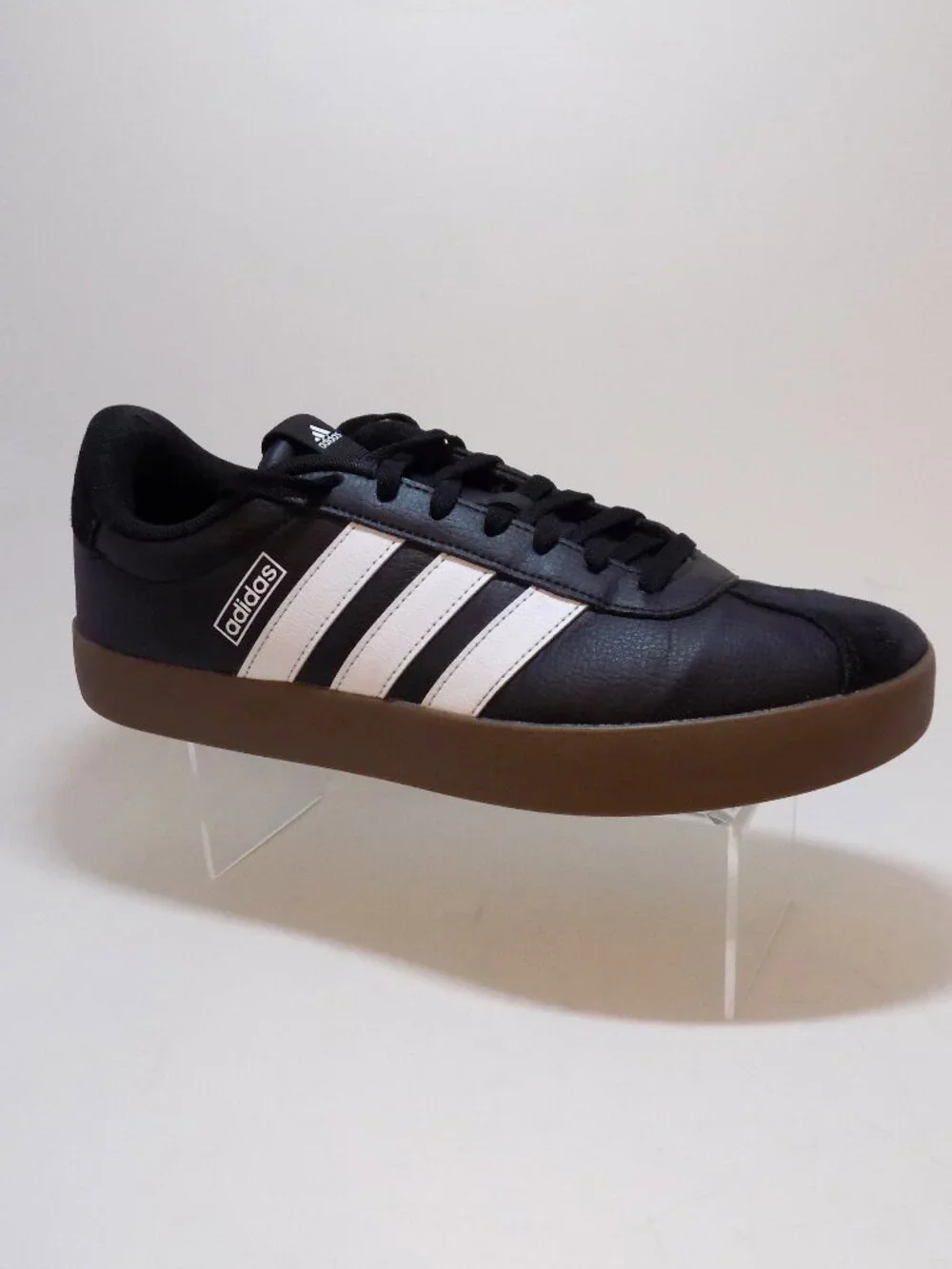 Adidas VL Court 3.0 Black White Gum- Men's Size 11.5